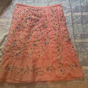pink flower skirt